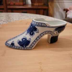 Vintage Chinoiserie Porcelain slipper.